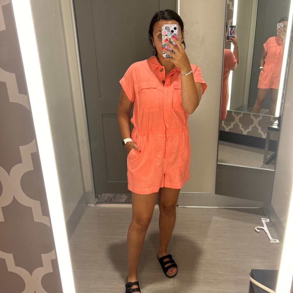 Women's Coral Romper